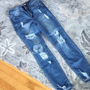 Skinny ankle high rise